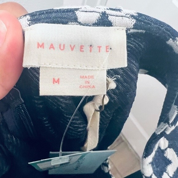 NWT Mauvette Maire Knit Dress for Stitch Fix Women's Size Medium Navy & White - Picture 5 of 14